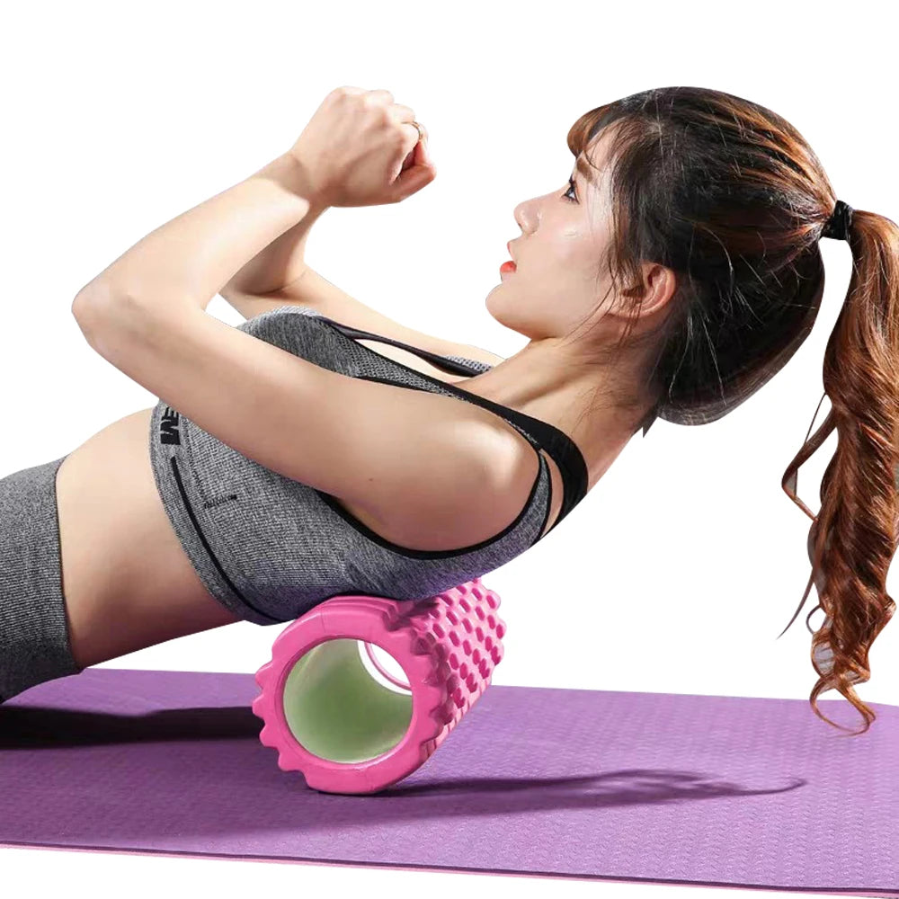 Yoga Foam Roller for Myofascial Release and Muscle Massage - Available in 26cm and 33cm Sizes for Home Fitness and Pilates