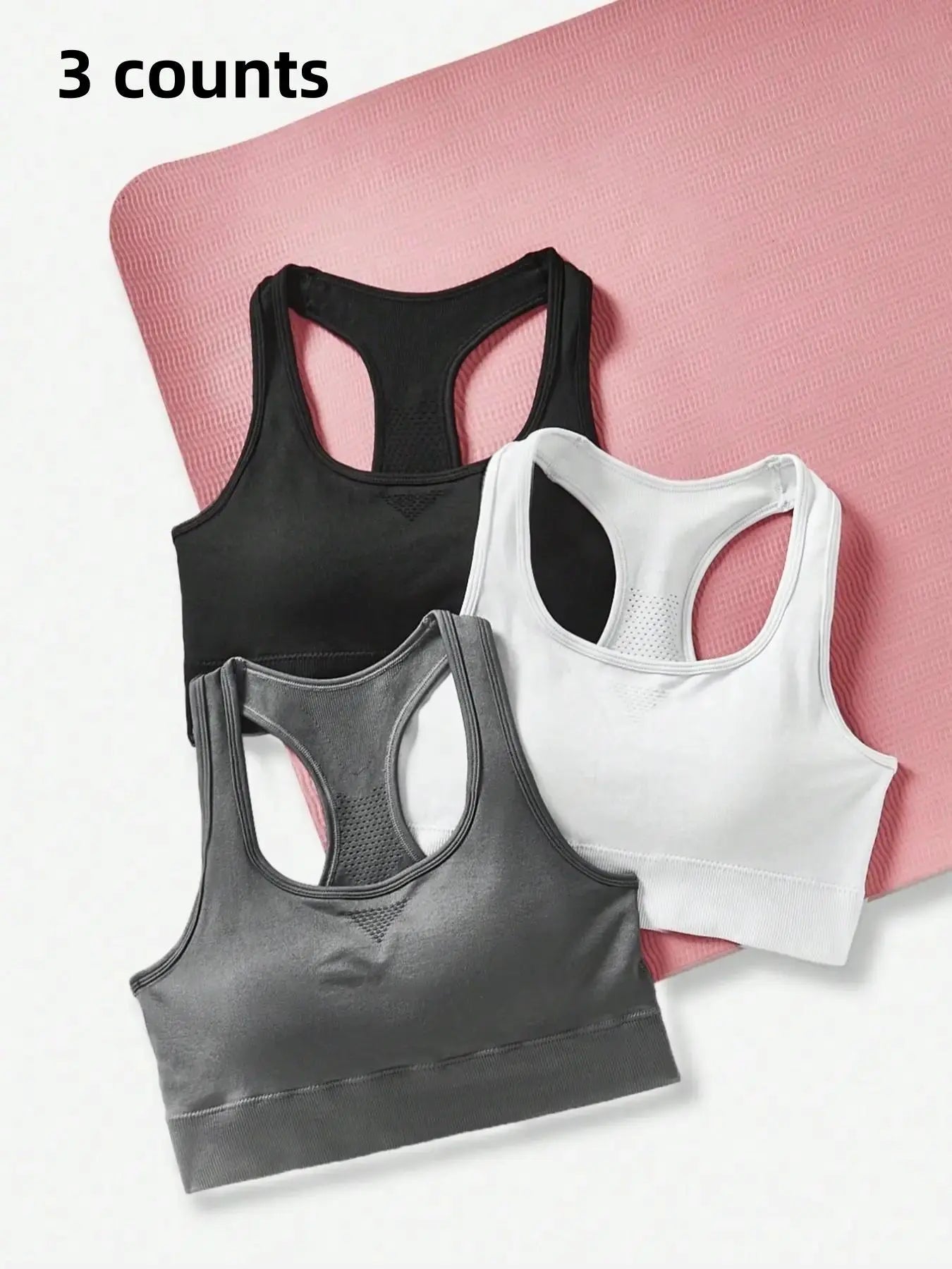 Women'S Solid Sports Vest, Sporty High-Stretch Detachable Pad Crop Tank Top, Women'S Sport & Outdoor Clothing for Summer, Sports Top for Yoga Gym Fitness, Yoga Workout Vest, Sports Singlet