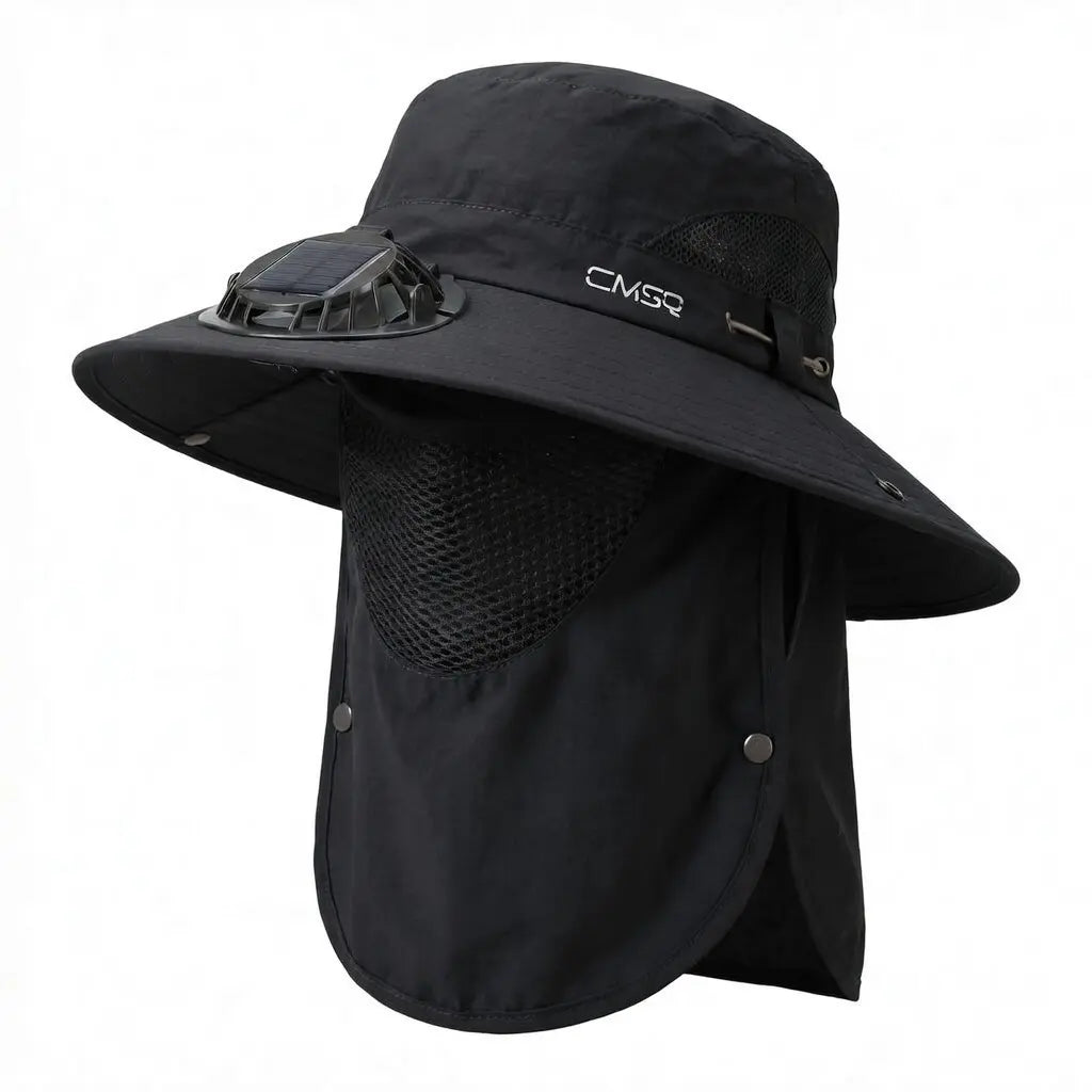 Cooling Fan Sun Hat with Face Shield, Windproof Lightweight Outdoor Cap, Ultimate Summer Heat Relief Accessory, Versatile Protection for All Outdoor Activities