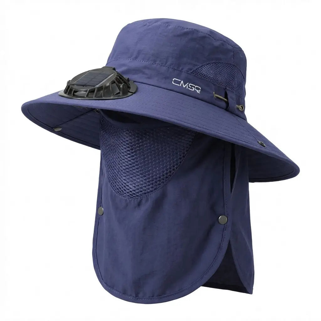 Cooling Fan Sun Hat with Face Shield, Windproof Lightweight Outdoor Cap, Ultimate Summer Heat Relief Accessory, Versatile Protection for All Outdoor Activities