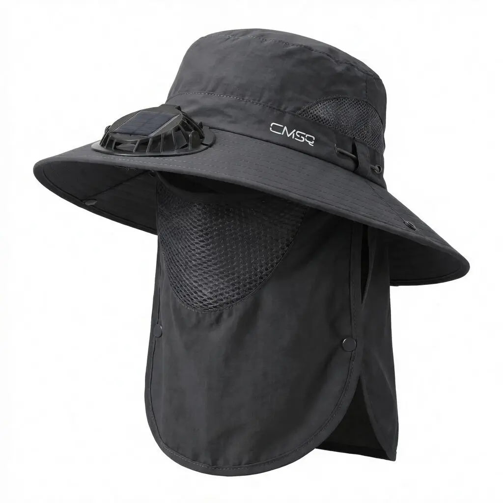 Cooling Fan Sun Hat with Face Shield, Windproof Lightweight Outdoor Cap, Ultimate Summer Heat Relief Accessory, Versatile Protection for All Outdoor Activities