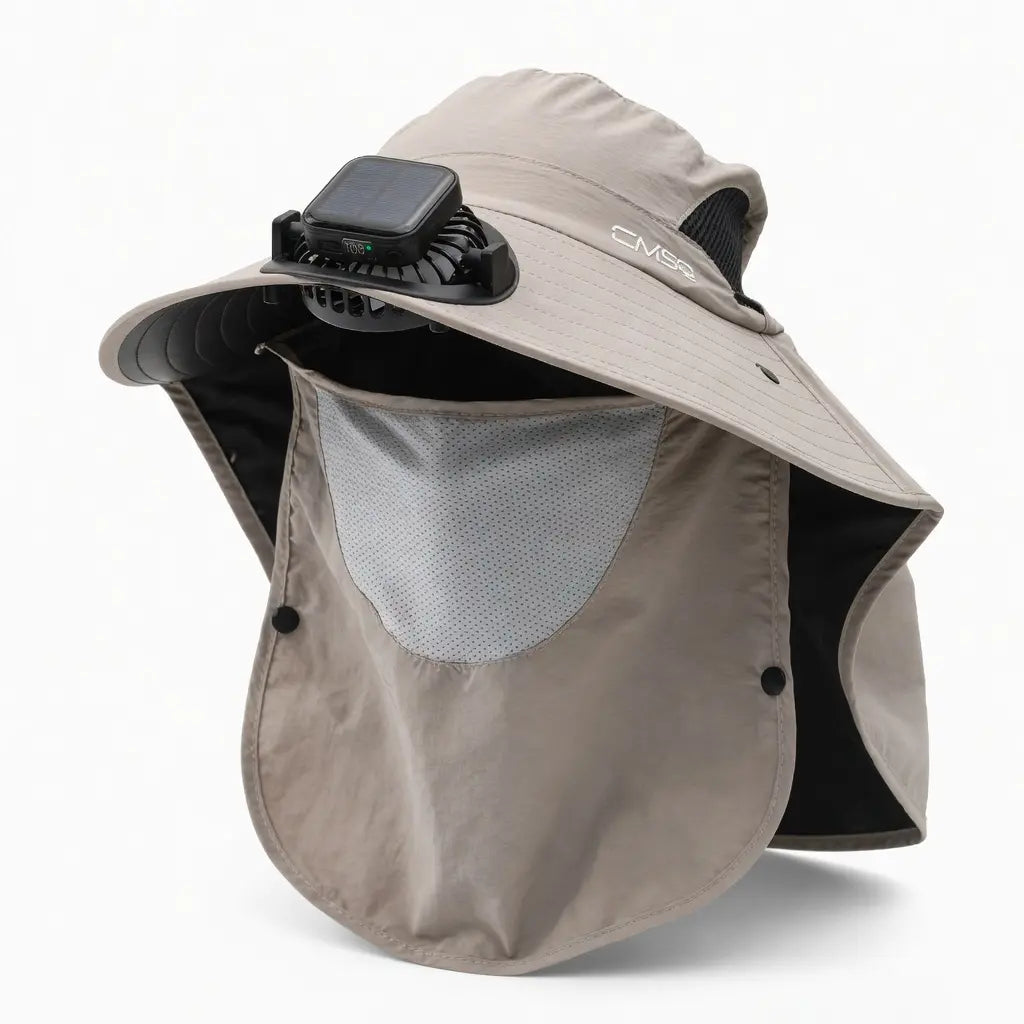 Cooling Fan Sun Hat with Face Shield, Windproof Lightweight Outdoor Cap, Ultimate Summer Heat Relief Accessory, Versatile Protection for All Outdoor Activities